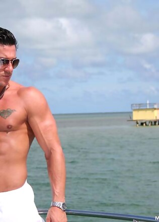 Javier Curved Dick Jerking On The Boat