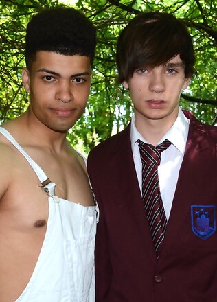 Hot, Fun-Lovin' Schoolboy Picks Up A Big-Dicked Gardener For A Raw Fuck In The Woods!