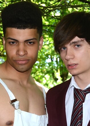 Hot, Fun-Lovin' Schoolboy Picks Up A Big-Dicked Gardener For A Raw Fuck In The Woods!