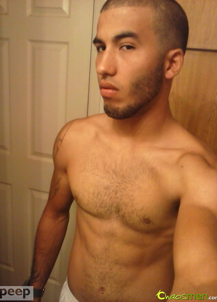 Latino stud Diego wanking off his dick