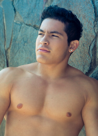 Louis Lee strokes dick