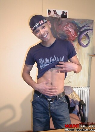Sexy Latin twink showing off his thick rod and tight smooth body.