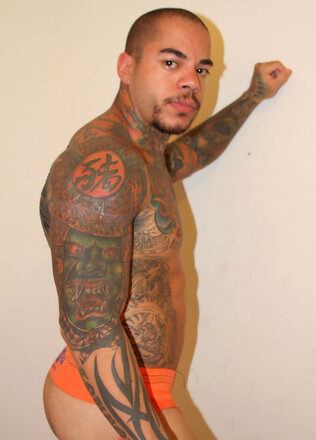 Tattooed papi Diego Castro Solo (with toys)