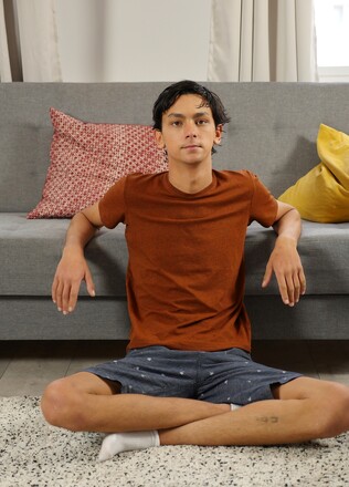 Latino twink Carlos Costa jerking off his beautiful cock.